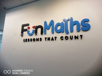 fun maths pvc cut out 3d lettering indoor signage signboard at klang kuala lumpur shah alam puchong kepong