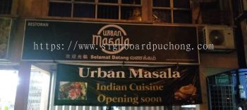 urban masala restaurant cafe 3d led frontlit lettering signage signboard at klang kuala lumpur shah alam puchong kepong 