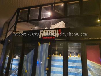 fatboi restaurant cafe 3d led frontlit lettering signage signboard at klang kuala lumpur shah alam puchong kepong