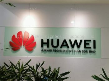 huawei pvc cut out 3d lettering logo indoor signage signboard at klang kuala lumpur shah alam puchong kepong subang