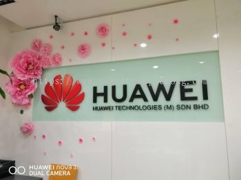 huawei pvc cut out 3d lettering logo indoor signage signboard at klang kuala lumpur shah alam puchong kepong subang