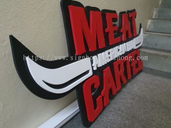 meat cartel restaurant cafe pvc cut out 3d lettering logo indoor signage signboard at klang kuala lumpur shah alam puchong kepong subang