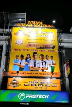 wisma arena matriks tuition centre zigzag banner signage signboard at klang kuala lumpur shah alam puchong kepong damansara kota kemuning subang jaya