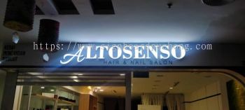 altosenso hair nail salon shop 3d led frontlit lettering signage signboard at klang kuala lumpur shah alam puchong kepong subang jaya kota kemuning damansara 