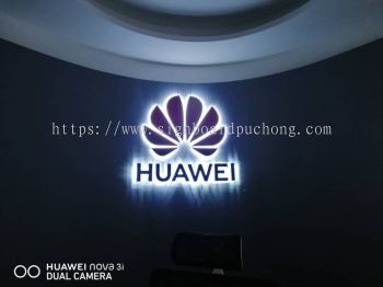 huawei 3d led backlit box up lettering logo indoor signage signboard at klang kuala lumpur shah alam puchong kepong damansara kota kemuning subang jaya putrajaya