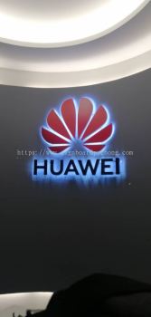 huawei 3d led backlit box up lettering logo indoor signage signboard at klang kuala lumpur shah alam puchong kepong damansara kota kemuning subang jaya putrajaya