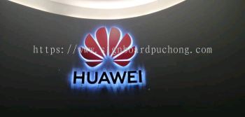 huawei 3d led backlit box up lettering logo indoor signage signboard at klang kuala lumpur shah alam puchong kepong damansara kota kemuning subang jaya putrajaya