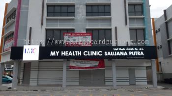 My health clinic 3d led frontlit lettering signage signboard at klang kuala lumpur shah alam puchong kepong subang kuantan pahang jaya gading