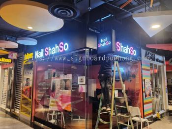 aluminium box up 3d led frontlit channel lettering logo at subang jaya sunway pyramid kuala lumpur cheras kuala lumpur 