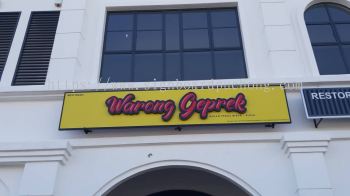 Warong Geprek Aluminium Box Up 3d Led Frontlit Lettering Signage Signboard At Klang Kuala Lumpur Puchong Kepong Damansara Cheras