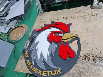 my ayam ketuk pvc cut out 3d lettering logo signage signboard at klang kuala lumpur shah alam puchong damansara kepong subang jaya