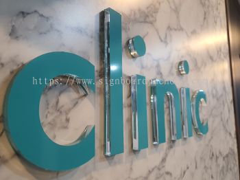 dtop clinic indoor acrylic 3d lettering signage signbaord at klang kuala lumpur shah alam puchong damansara cheras