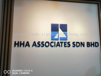 hha associates pvc cut out 3d lettering logo indoor signage signboard at klang kuala lumpur shah alam puchong damansara