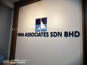 hha associates pvc cut out 3d lettering logo indoor signage signboard at klang kuala lumpur shah alam puchong damansara