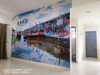 villa chee indoor wallpaper sticker printing at sekinchan