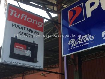 tuflong metal gi double signage signboard at kajang 