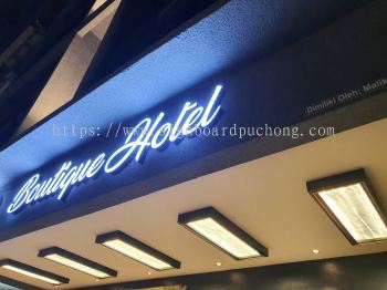 boutique hotel 3d box up led lettering signage signboard at kuala lumpur