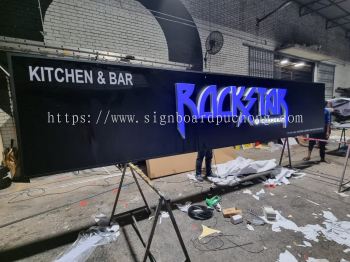 rockstar 3d led rgb color changing light lettering logo signsge signboard at bukit bintang kuala lumpur 