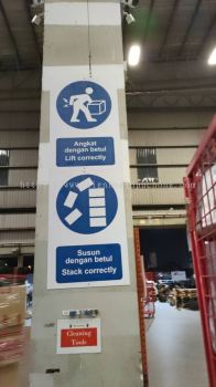 indoor acp safety instruction signage 