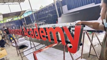 the mobtessori academy 3d box up led frontlit lettering signage signboard at kajang selangor