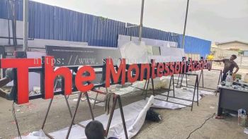 the mobtessori academy 3d box up led frontlit lettering signage signboard at kajang selangor