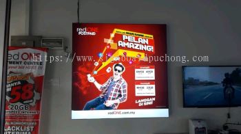 red one fabric lightbox indoor signage signboard at kepong damansara subang jaya shah alam