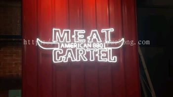 meat cartel led neon bar indoor signage signboard at kepong damansara subang jaya batu caves klang 