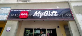 mygift aluminium trism ceiling base 3d box up led frontlit lettering logo signage signboard at puchong Damansara kepong subang Klang 