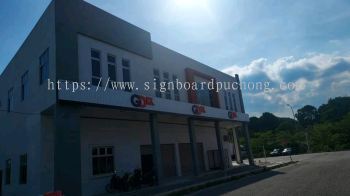 gdex aluminium trism base 3d box up led frontlit logo signboard signage at alor gajah melaka