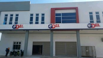 gdex aluminium trism base 3d box up led frontlit logo signboard signage at alor gajah melaka