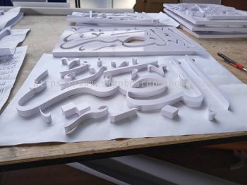 PVC cut out 3d javi lettering 