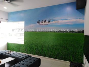 villa chee indoor wallpaper sticker printing at sekinchan