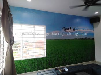 villa chee indoor wallpaper sticker printing at sekinchan