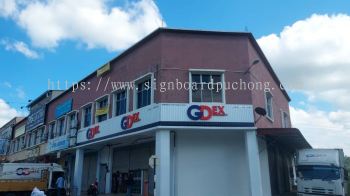 GDex Aluminium Ceiling Trism Base 3d Box Up Led Frontlit Lettering Logo Signage Signboard At Rawang Selangor Klang Kepong Subang Cheras Kuala Lumpur 