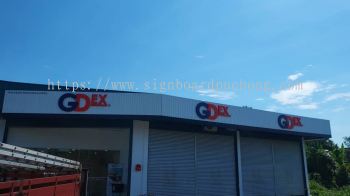 GDex Aluminium Ceiling Trism Base 3d Box Up Led Frontlit Lettering Logo Signage Signboard At Johor 