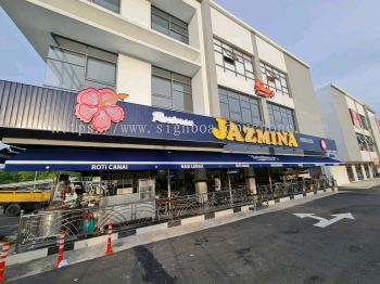 Jazmina Aluminium Ceiling Trism Base 3d Eg Box Up Led Neon Lettering Logo Signage Signboard At Puchong