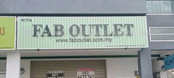 Fab Outlet Aluminium Ceiling Trism Base 3D Led Backlit Lettering Logo Signage Signboard At Bandar Baru Bangi