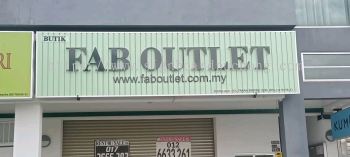 Fab Outlet Aluminium Ceiling Trism Base 3D Led Backlit Lettering Logo Signage Signboard At Bandar Baru Bangi