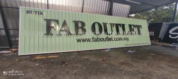 Fab Outlet Aluminium Ceiling Trism Base 3D Led Backlit Lettering Logo Signage Signboard At Bandar Baru Bangi