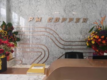 PM Copper Indoor PVC Cut Out 3D Lettering Logo Signage Signboard At Klang Selangor 