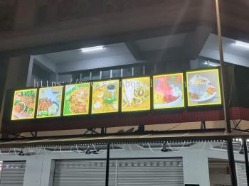 Restoran Jommart Aluminium Ceiling Trism Base With 3D Box Up LED Frontlit Lettering Logo Signage Signboard At Dengkil Selangor 