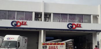 GDex Aluminium Ceiling Trism Base With 3D Box Up LED Frontlit Lettering Logo Signage Signboard At Kuala Lumpur Subang Kepong Cheras Damansara Batu Caves Puchong PJ Selangor Klang 