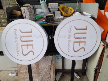 Jues Double Side Round Shape LightBox Signage Signboard At Kepong Kuala Lumpur 