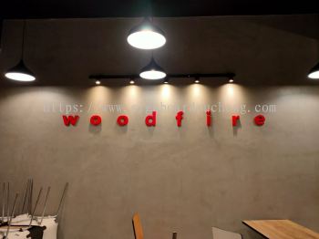 Woodfire 3D PVC Cut Out Lettering Logo Indoor Signage Signboard At Puncak Alam