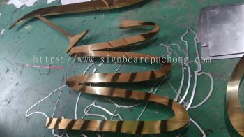 Stainless Steel Gold Mirror Box Up 3D Lettering Logo Signage 