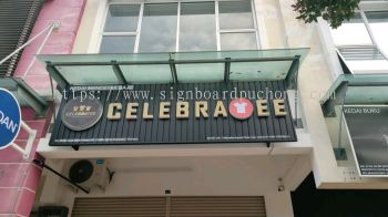 Celebratee Aluminium Ceiling Trim Base With 3D LED Frontlit Lettering Logo Signage At Shah Alam Selangor 