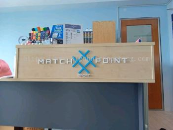 Match Point Sport Indoor PVC Counter Signage At Klang Selangor 