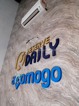 Acomogo 3D PVC Cut Out 3D Lettering Logo Indoor Signage 