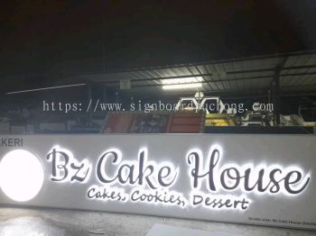 Bz Cake House 3D EG Box Up LED Backlit Lettering Signage At Klang Selangor 