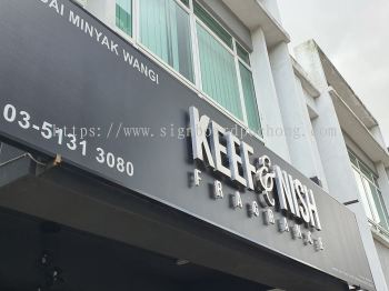 OUTDOOR KEEF & NISH 3D BOXUP LED BACKLIT SIGNAGE at KINRARA, PUCHONG, KLANG, TELUK PANGLIMA GARANG 